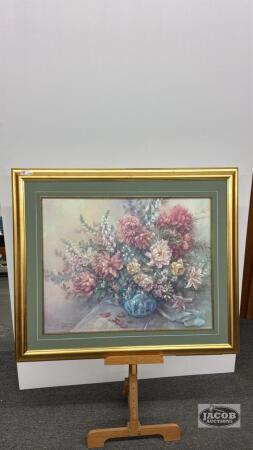 FRAMED FLORAL ON CANVAS