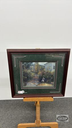FRAMED VICTORIAN GARDEN PRINT