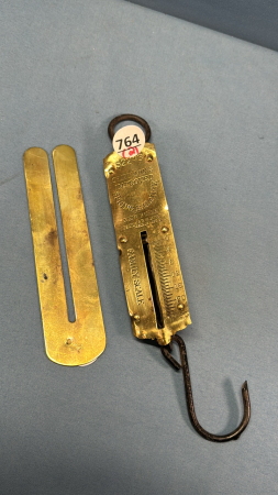 Chatillon's Brass Faced 25 lb. Scale and Brass Button Shiner