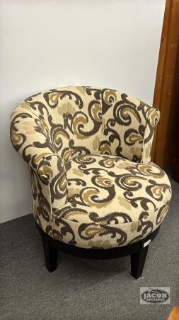 SWIVEL UPHOLESTERED TUB CHAIR