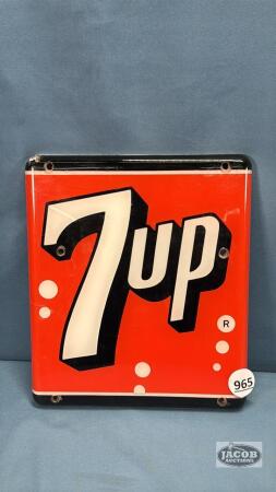 VINTAGE 7UP PLASTIC SIGN