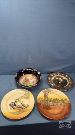 (3) 10IN ROYAL DOULTON PLATES & 10IN GERMANY BOWL