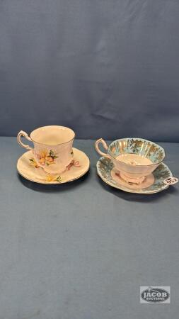 (2) CUPS & SAUCERS