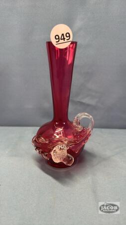 7IN CRANBERRY VASE