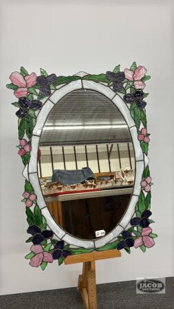 LEADED GLASS COLOURFUL MIRROR