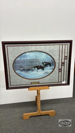FRAMED DARCY SHAVER "UNFORCASTED FLURRIES" PRINT