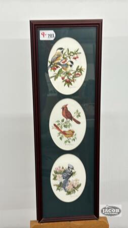 3 FRAMED BIRD PRINTS