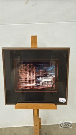 HAUNTED STREET FRAMED PRINT BY AUDREY HOLROD