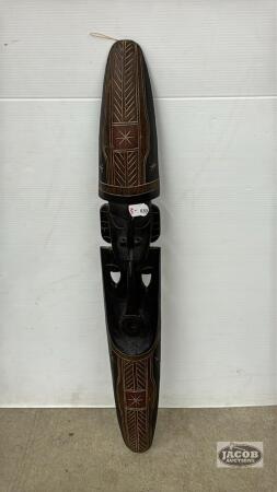 CARVED TRIBAL WALL HANGING