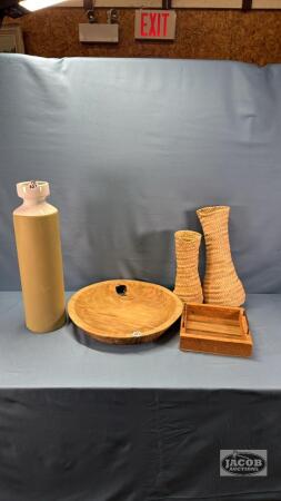 TRAY & VASE LOT