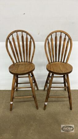 (2) HOOP BACK BAR STOOLS