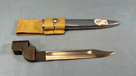 British 10in Bayonet for No. 9 MK1 in Metal Sheath