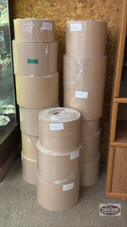 (15) ROLLS OF BROWN HEAT PAPER