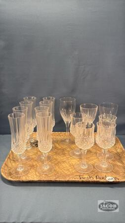ASSORTED STEM GLASSWARE LOT
