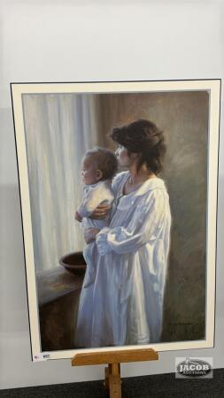 MOTHER & SON PRINT ON BOARD