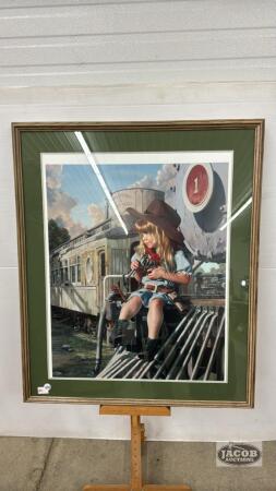 LARGE COWGIRL PICTURE BY BYERLEY