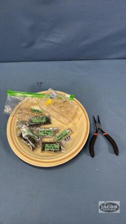 SMALL RING LOT WITH NEEDLE NOSE PLIERS