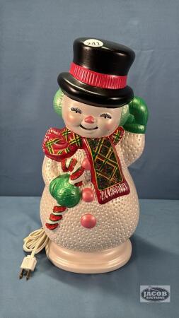PLASTIC ILLUMINATED SNOWMAN