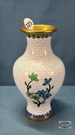 8IN ENAMELED VASE