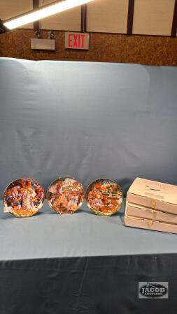 (3) FRANKLIN MINT HEIRLOOM TEDDY BEAR PLATES