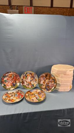 (5) FRANKLIN MINT TEDDY BEAR PLATES