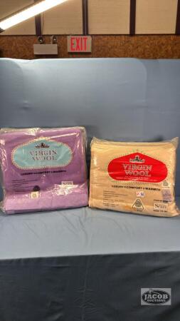(2) VIRIGIN WOOL BLANKETS