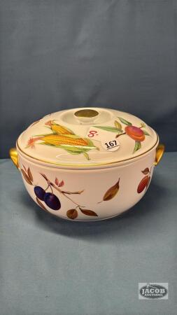 ROYAL WORCESTER PORCELAIN BOWL WITH LID