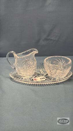 PINWHEEL CREAM & SUGAR WITH TRAY