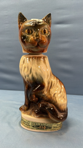 James Beam Cat Decanter 11in High