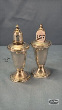 PAIR OF STERLING WEIGHTED SHAKERS
