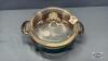 PYREX ETCHED FLOWER CASSEROLE IN STAND - 2