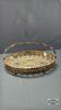 OVAL GLASS RELISH DISH IN METAL FRAME