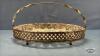 OVAL GLASS RELISH DISH IN METAL FRAME - 2