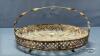 OVAL GLASS RELISH DISH IN METAL FRAME - 5