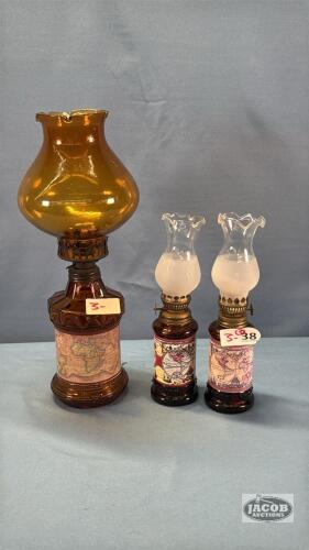 (3) COAL OIL LAMPS
