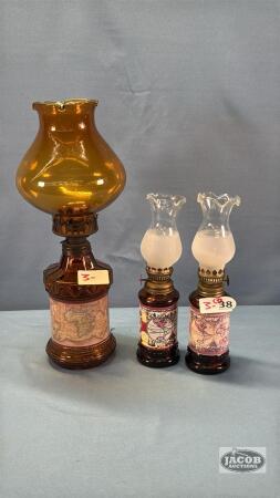 (3) COAL OIL LAMPS