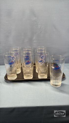 (10) LABATT BLUE LIGHT BEER GLASSES