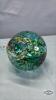 MULTI COLOURED 5IN TALL HANGING GLASS GLOBE - 3