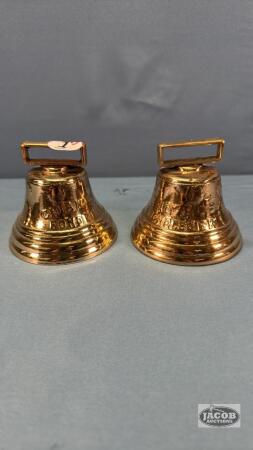 (2) BRASS SLEIGH BELLS