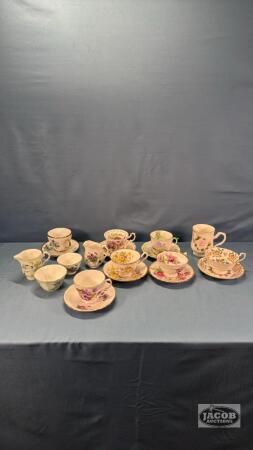 (7) CUPS & SAUCERS & (2) CREAM & SUGARS