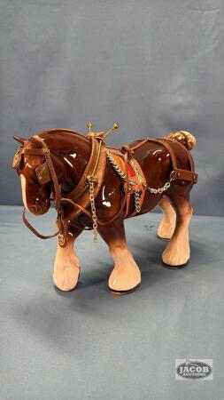 CERAMIC HORSE WITH HARNESS