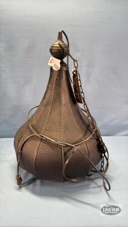 TIN SWAG LAMP