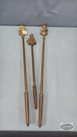 (3) FIRE POKERS