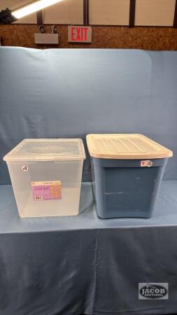 (2) TOTES WITH LIDS