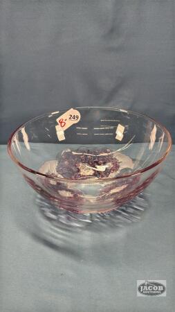 FLOWERED GLASS BOWL