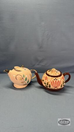 (2) CHINA TEA POTS