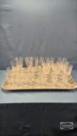 ASSORTED WINE GLASS LOT