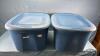 (3) TUFF STORE 63L TOTES - ONLY 2 LIDS - 2