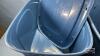 (3) TUFF STORE 63L TOTES - ONLY 2 LIDS - 3
