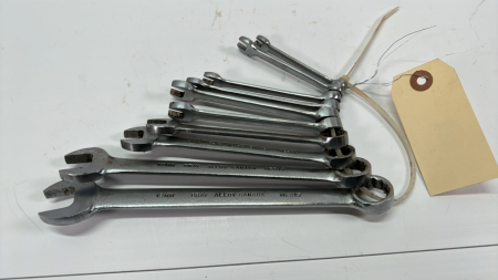 10 Piece Gray Metric Wrench Set from 6mm to 19mm